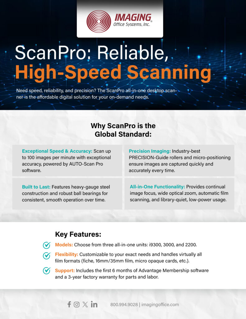 Downloadable ScanPro Brochure - Imaging Office Systems
